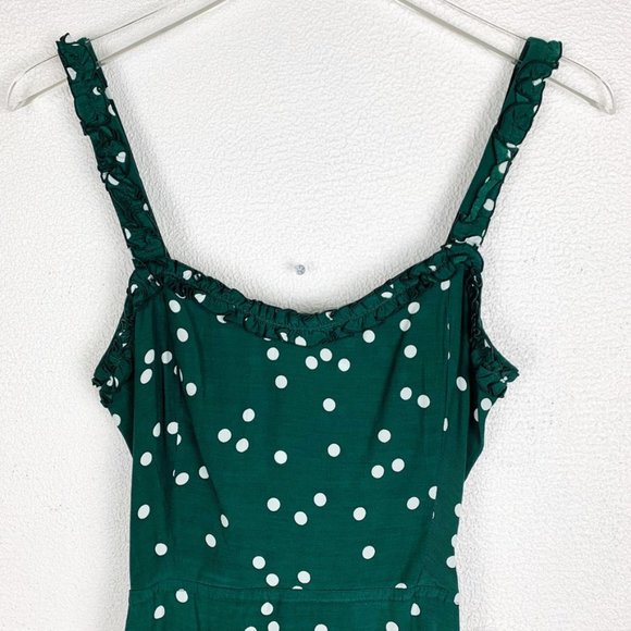 Faithfull The Brand | Gizele Midi Dress Green Polka Dot - Picture 2 of 8